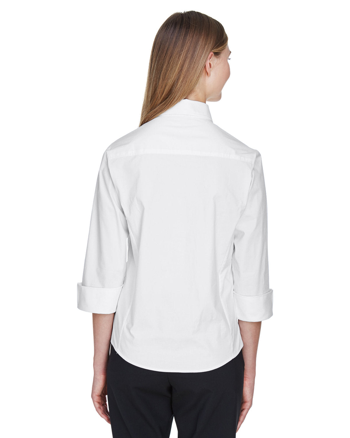 Devon & Jones Ladies' Perfect Fit™ 3/4-Sleeve Stretch Poplin Blouse Womens Apparel Shirts & Tops