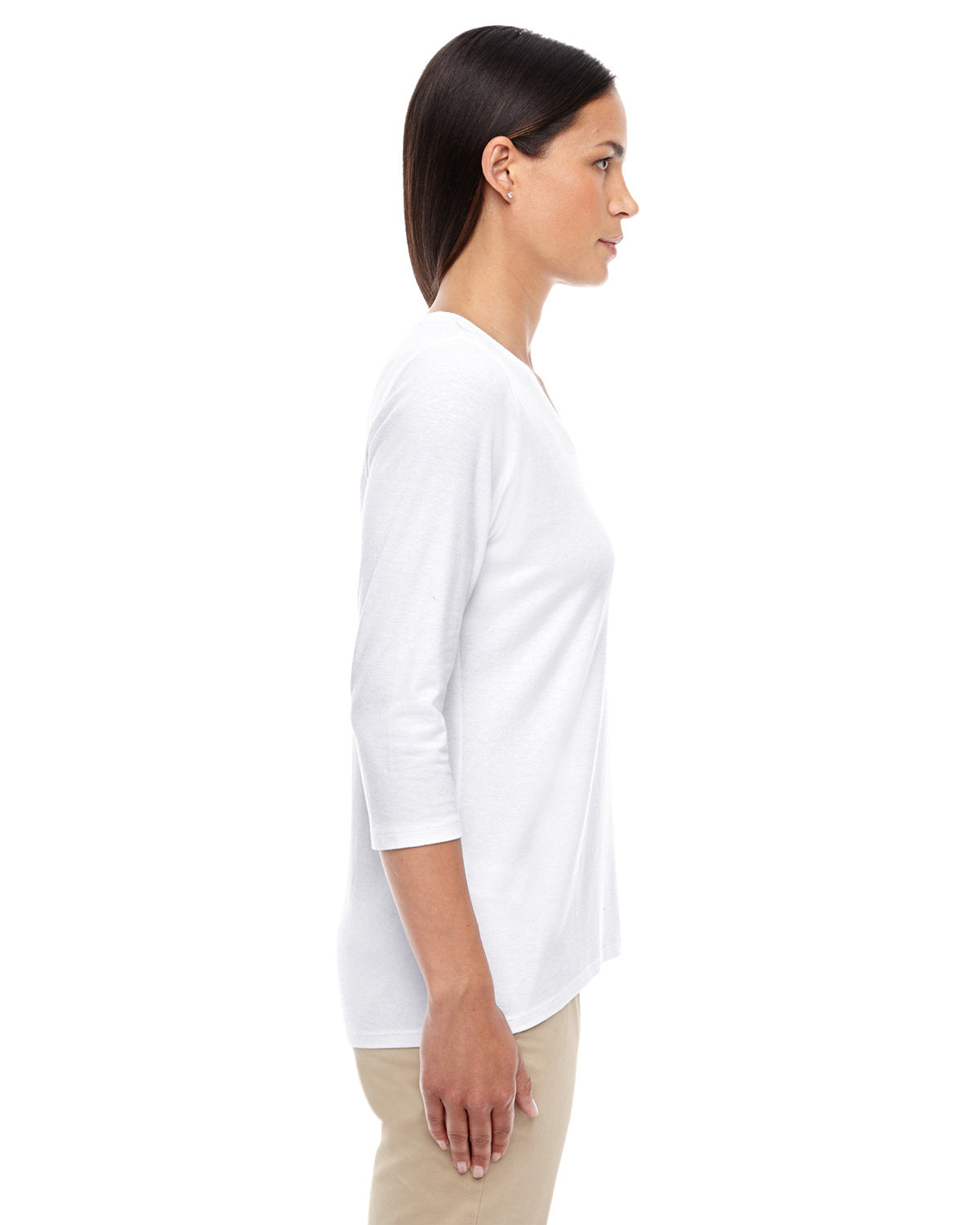 Devon & Jones Ladies' Perfect Fit™ Bracelet-Length V-Neck Top Womens Apparel Shirts & Tops