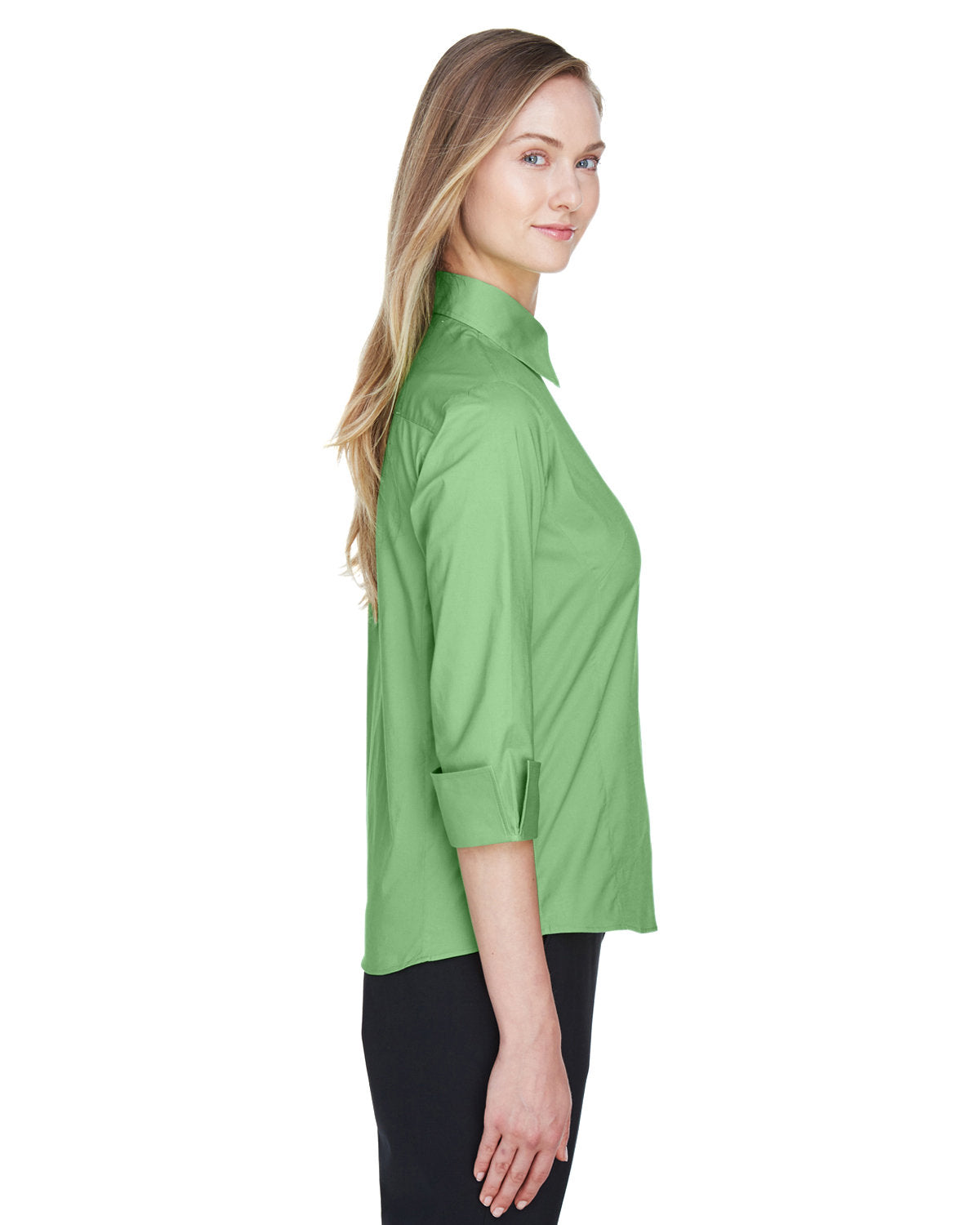 Devon & Jones Ladies' Perfect Fit™ 3/4-Sleeve Stretch Poplin Blouse Womens Apparel Shirts & Tops
