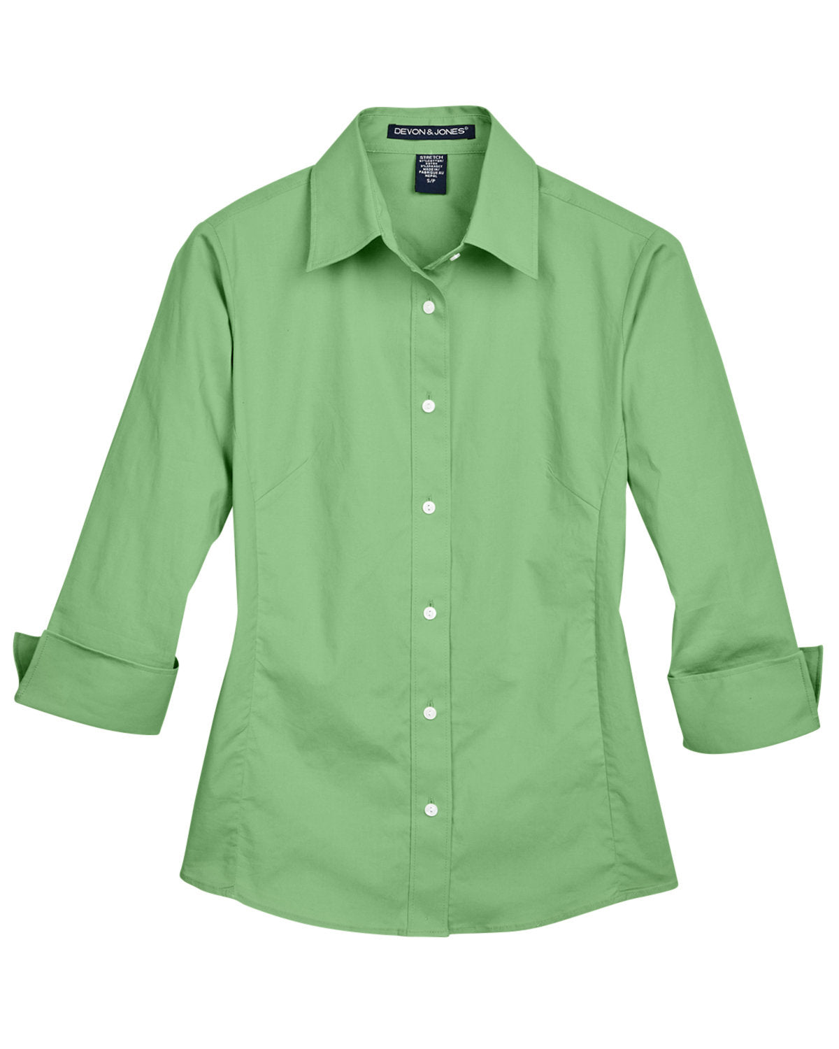 Devon & Jones Ladies' Perfect Fit™ 3/4-Sleeve Stretch Poplin Blouse Womens Apparel Shirts & Tops