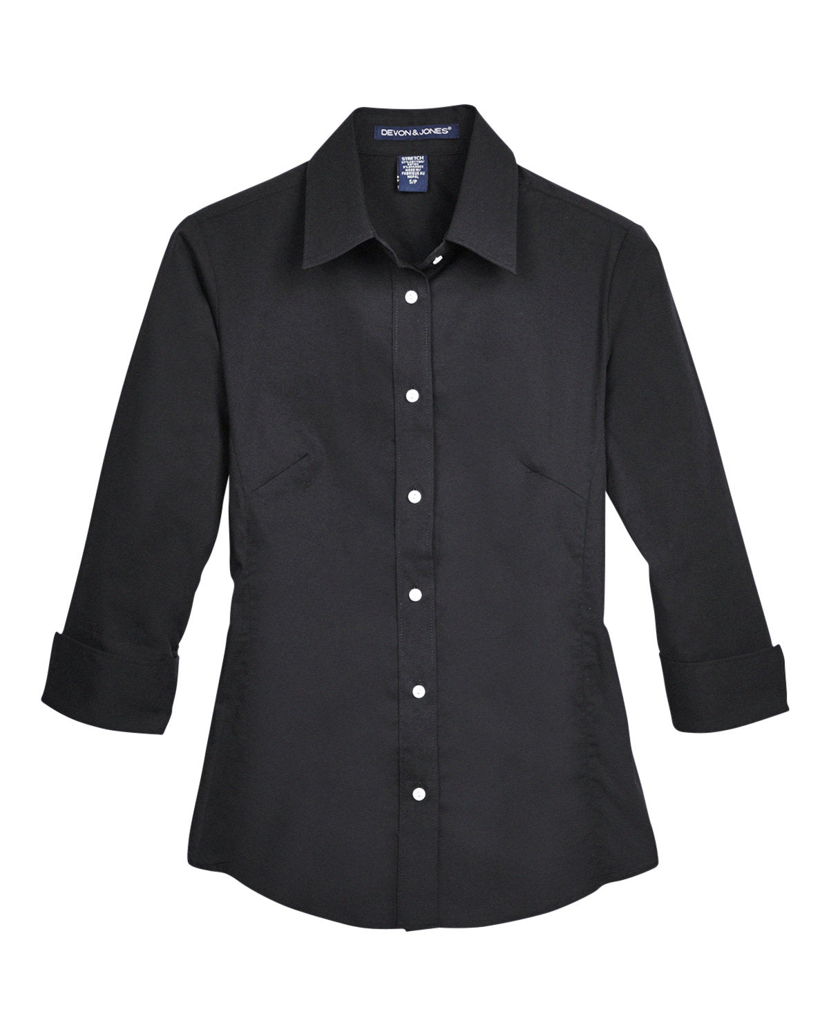Devon & Jones Ladies' Perfect Fit™ 3/4-Sleeve Stretch Poplin Blouse Womens Apparel Shirts & Tops