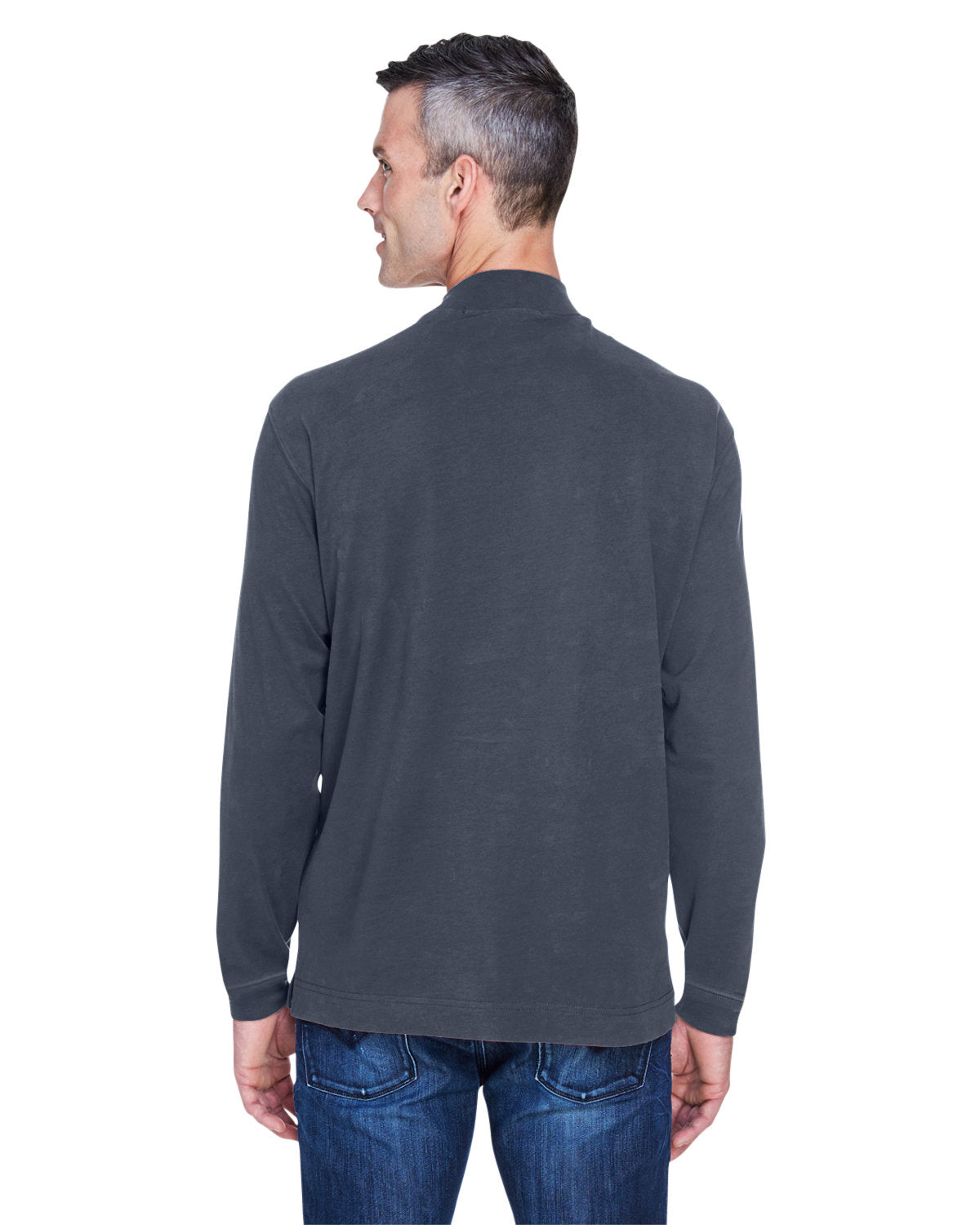 Devon & Jones Adult Sueded Cotton Jersey Mock Turtleneck Mens Apparel Shirts & Tops