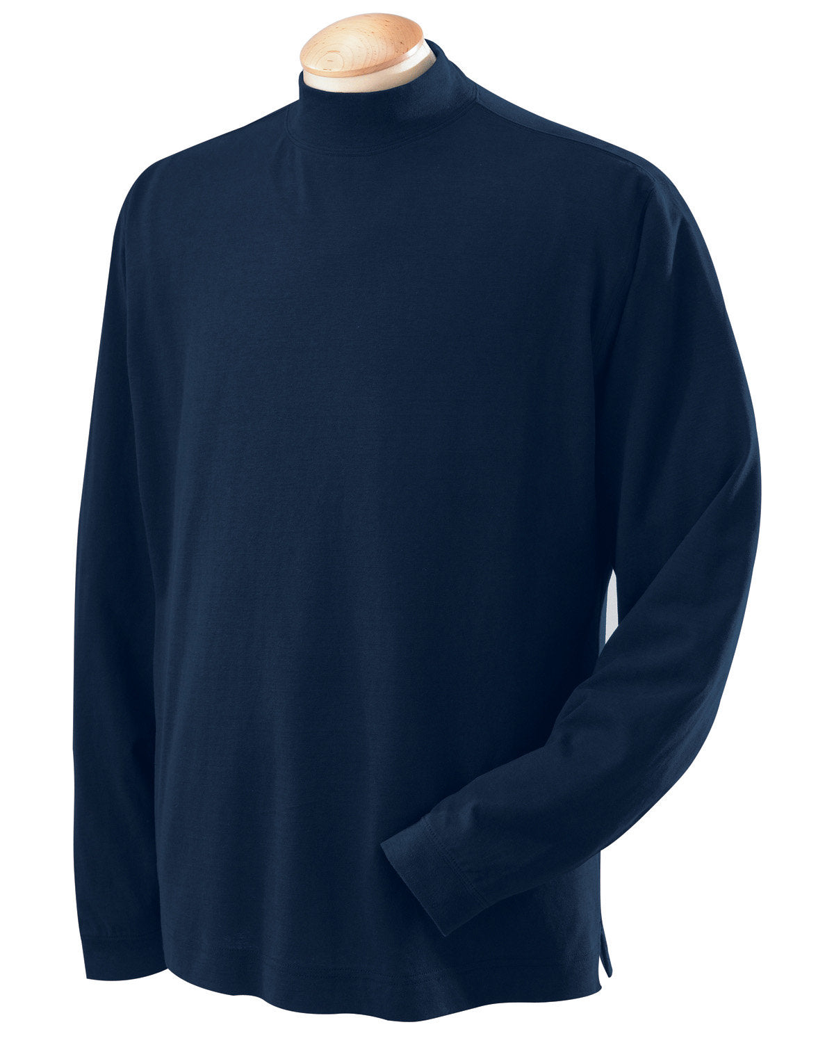Devon & Jones Adult Sueded Cotton Jersey Mock Turtleneck Mens Apparel Shirts & Tops