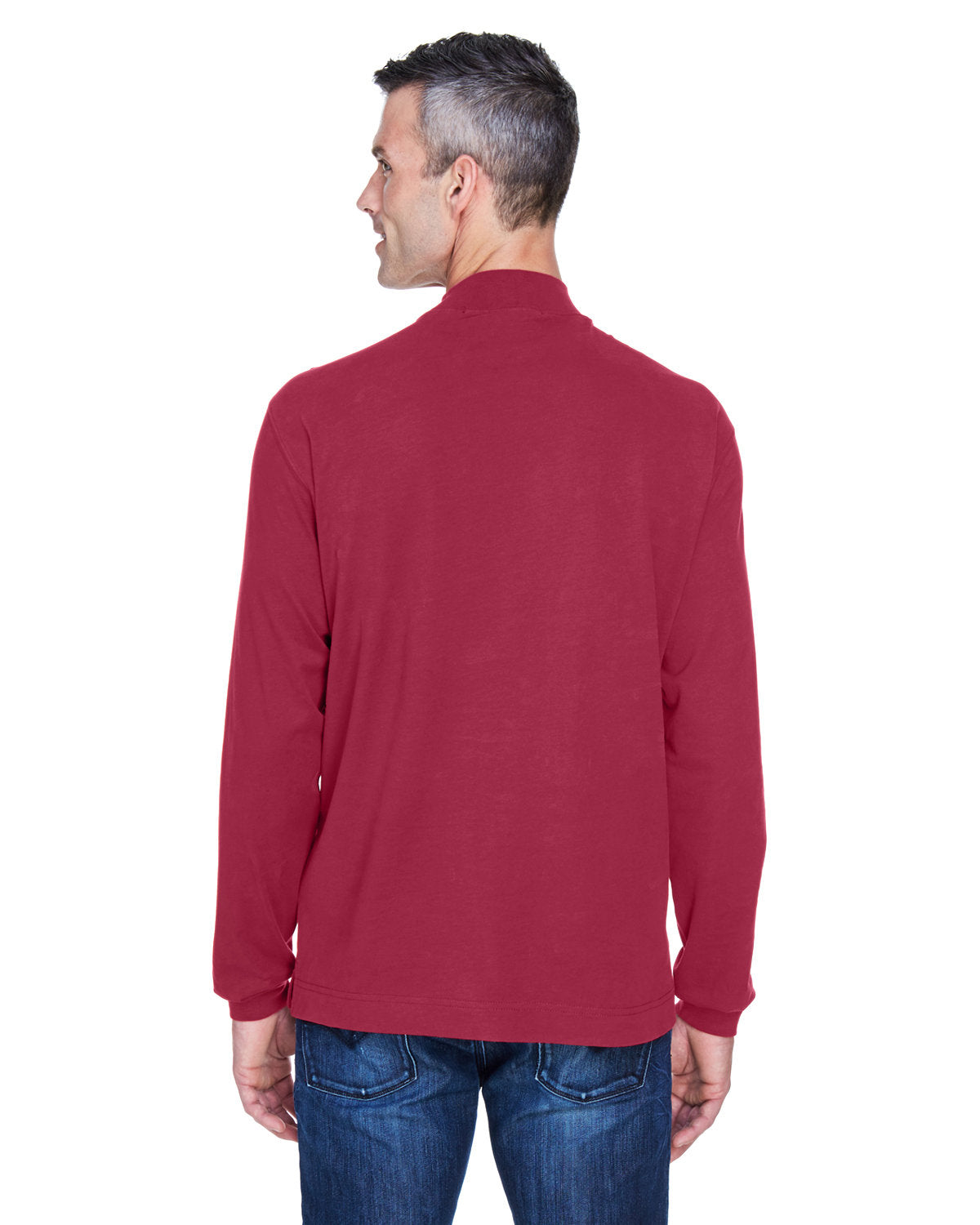 Devon & Jones Adult Sueded Cotton Jersey Mock Turtleneck Mens Apparel Shirts & Tops