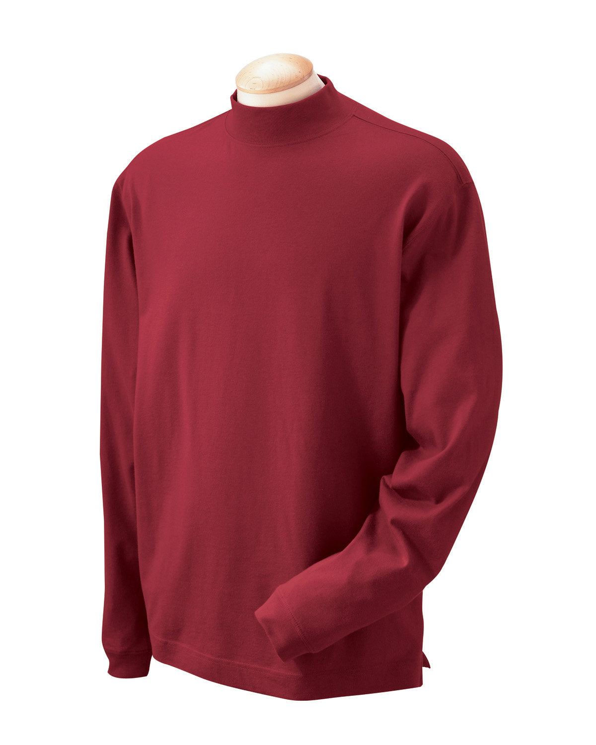 Devon & Jones Adult Sueded Cotton Jersey Mock Turtleneck Mens Apparel Shirts & Tops