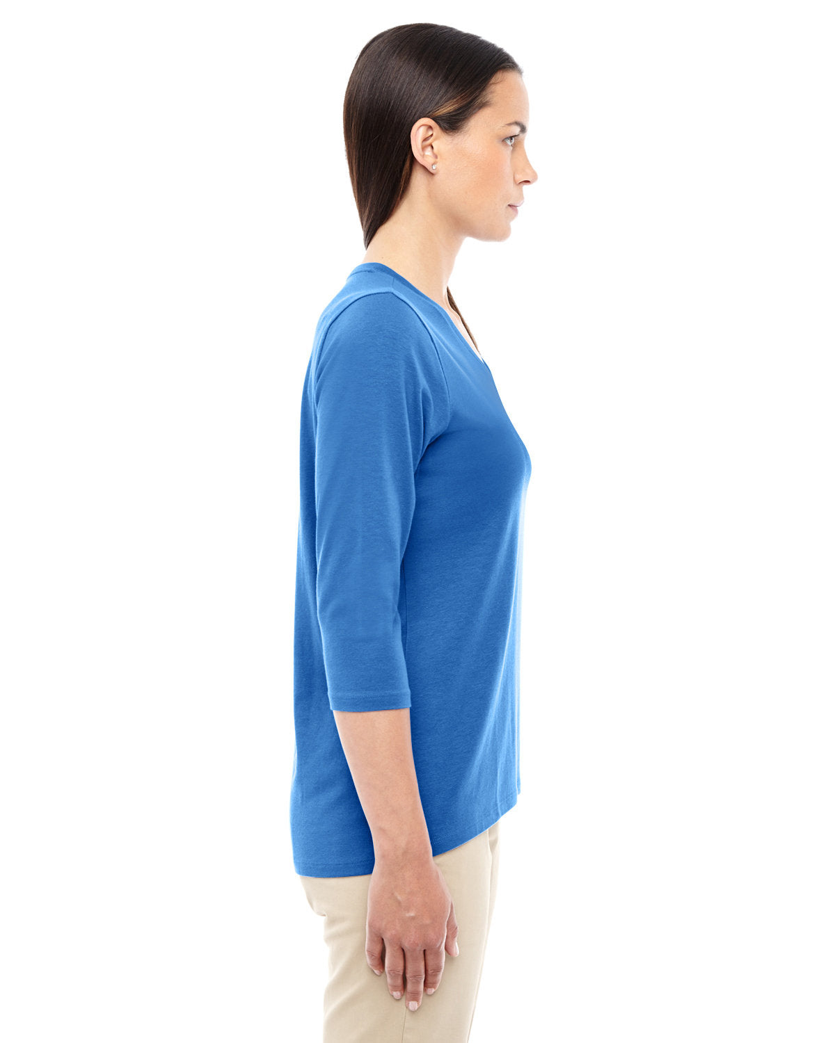 Devon & Jones Ladies' Perfect Fit™ Bracelet-Length V-Neck Top Womens Apparel Shirts & Tops