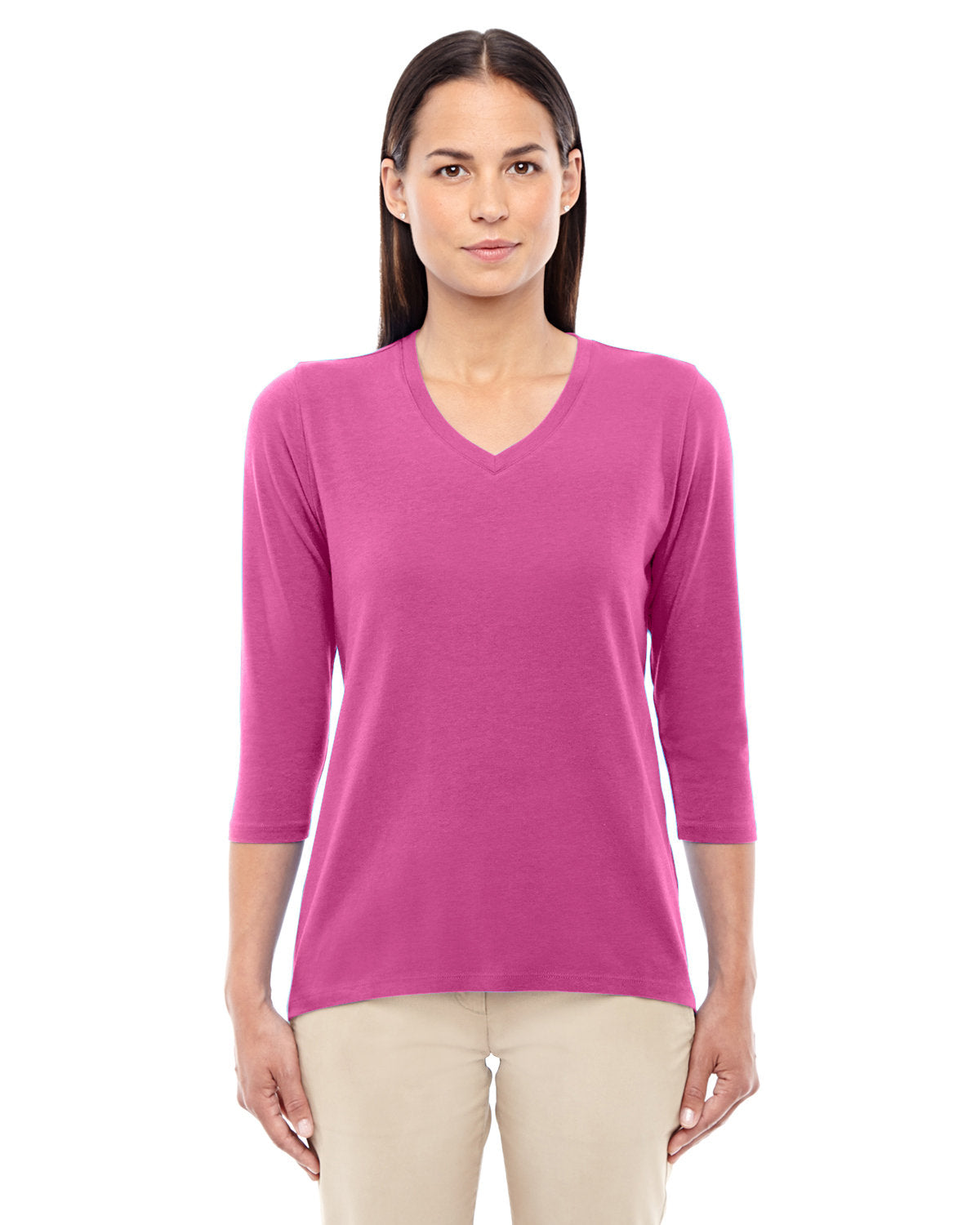 Devon & Jones Ladies' Perfect Fit™ Bracelet-Length V-Neck Top Womens Apparel Shirts & Tops