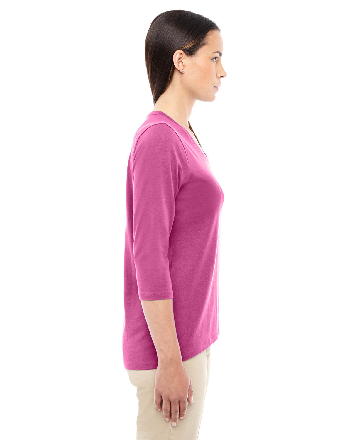 Devon & Jones Ladies' Perfect Fit™ Bracelet-Length V-Neck Top Womens Apparel Shirts & Tops