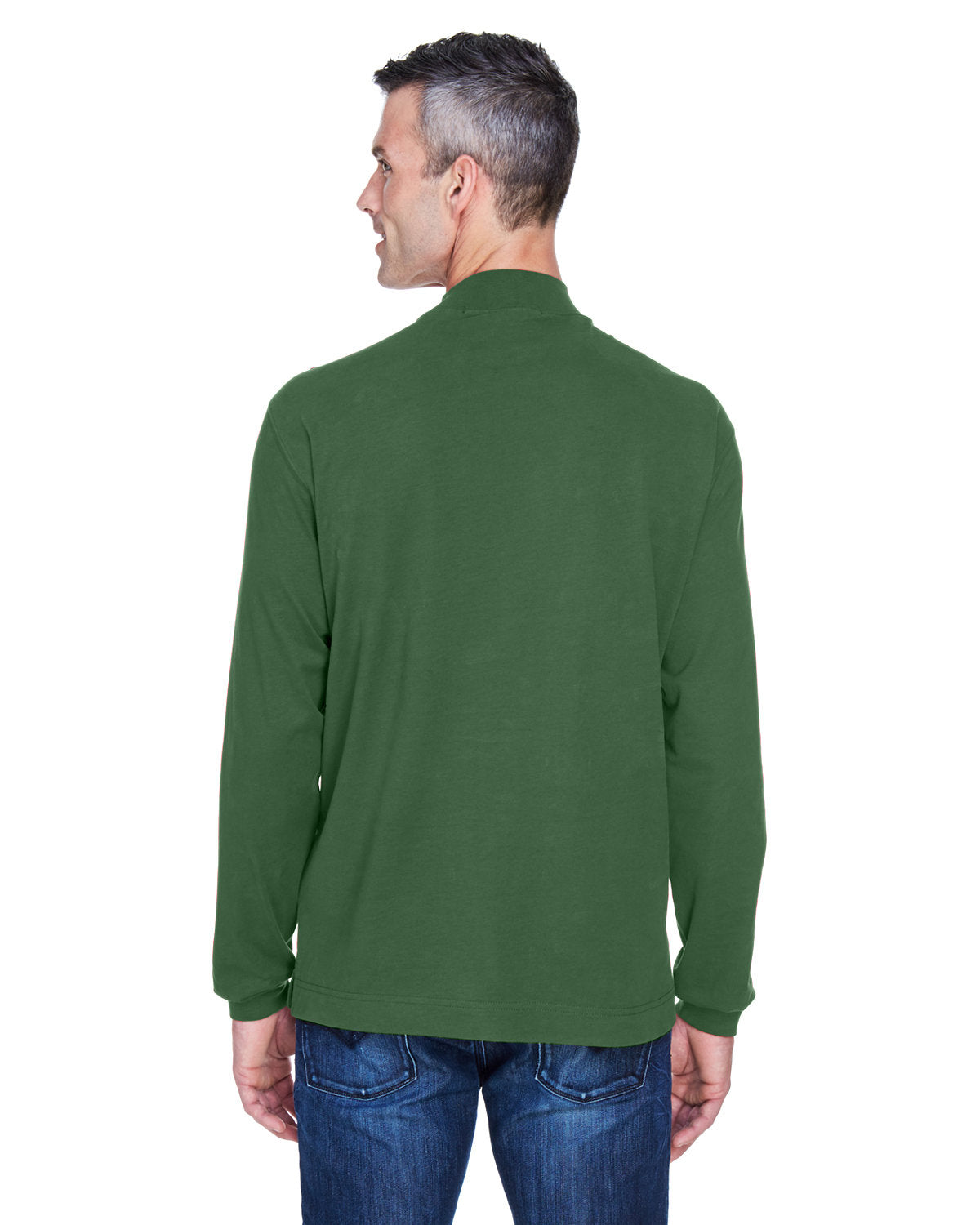 Devon & Jones Adult Sueded Cotton Jersey Mock Turtleneck Mens Apparel Shirts & Tops