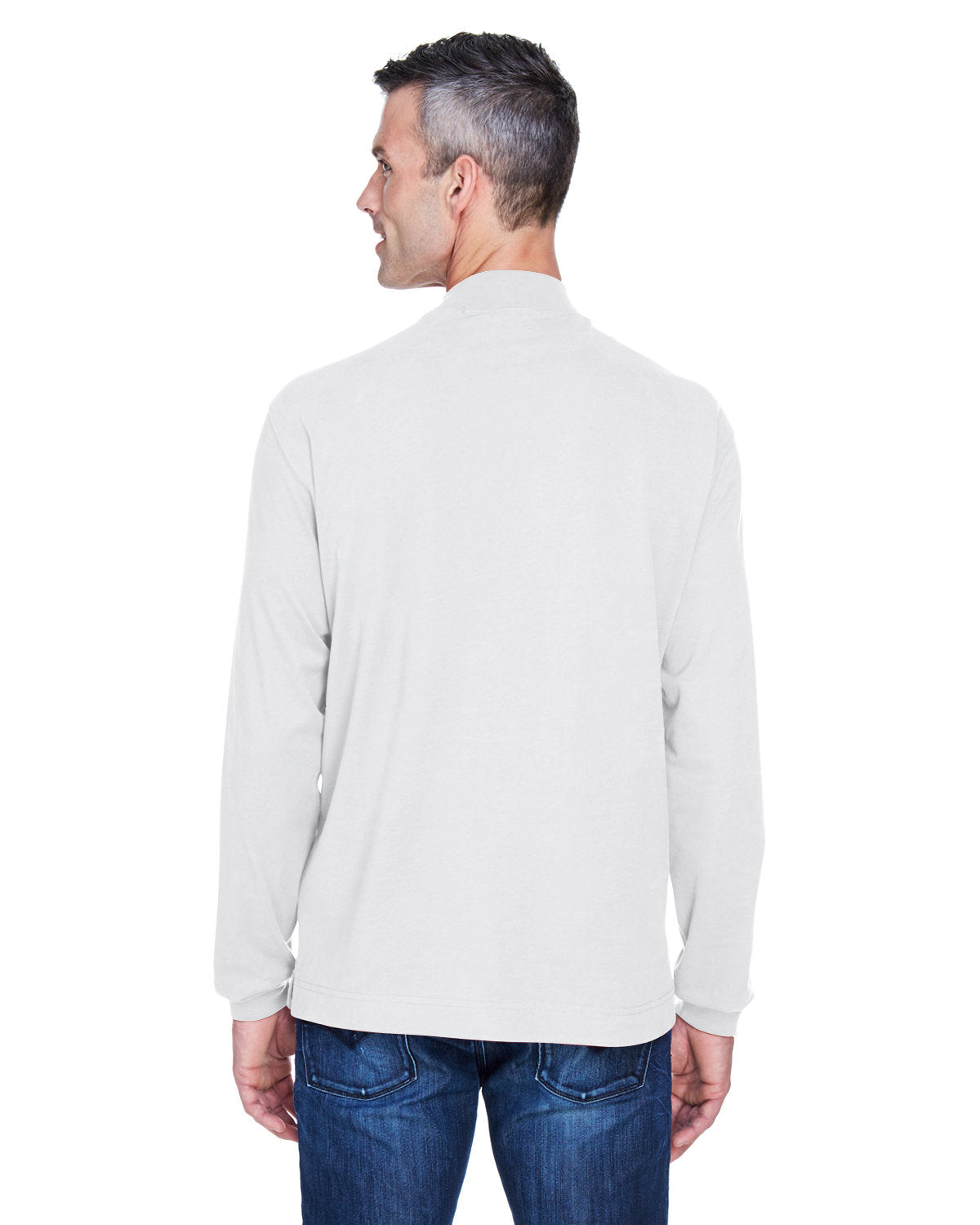 Devon & Jones Adult Sueded Cotton Jersey Mock Turtleneck Mens Apparel Shirts & Tops