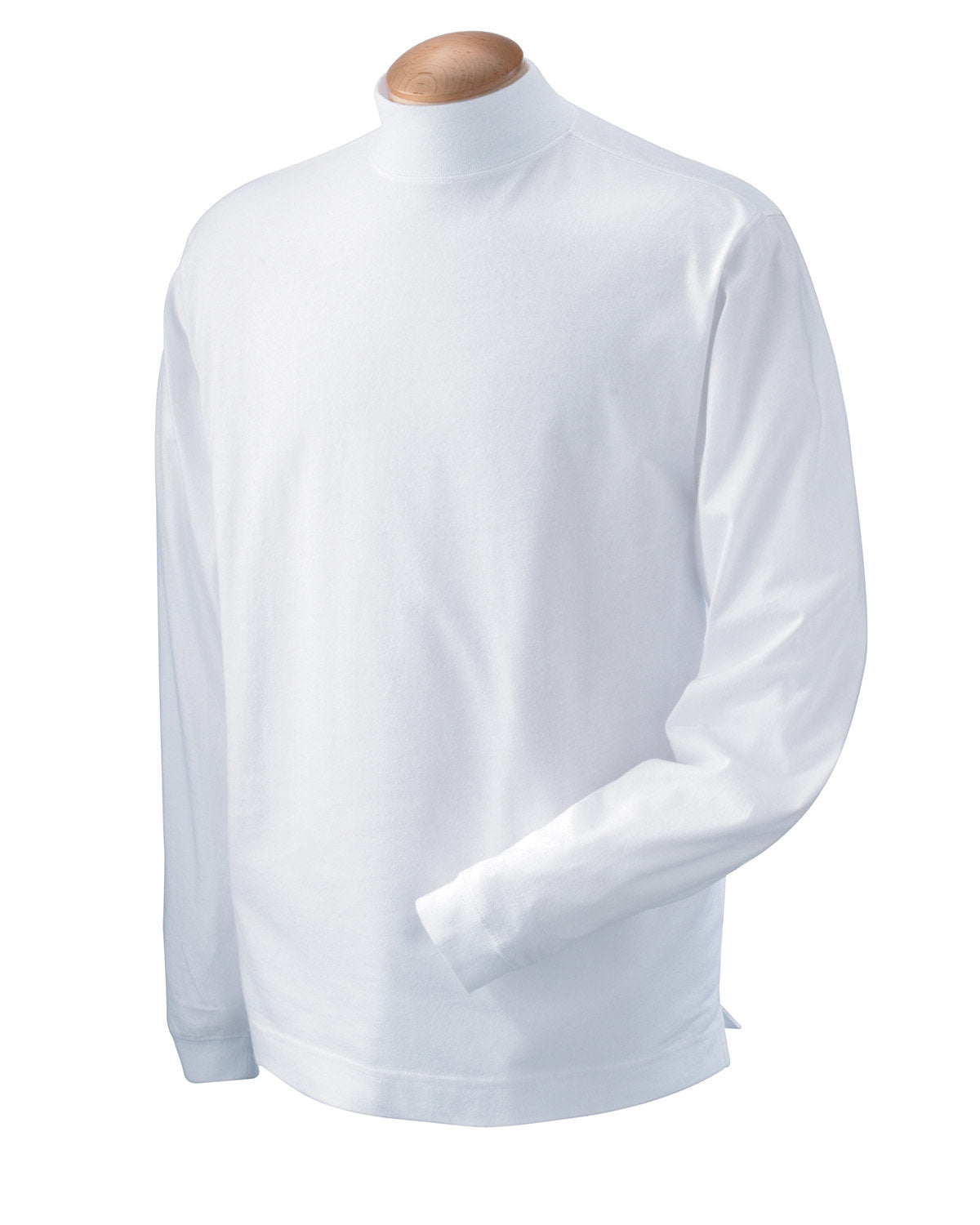 Devon & Jones Adult Sueded Cotton Jersey Mock Turtleneck Mens Apparel Shirts & Tops