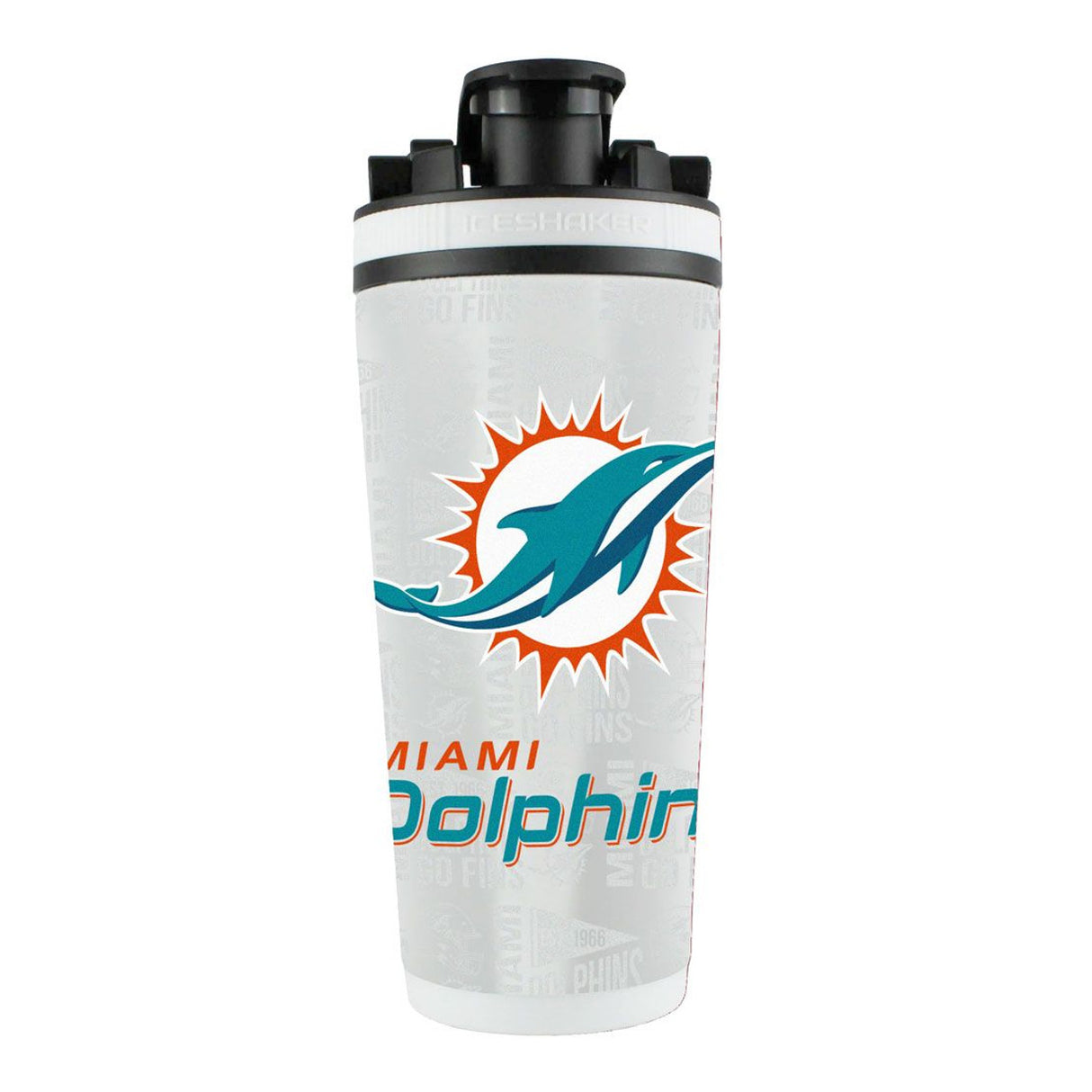 Miami Dolphins Ice Shaker 26oz Stainless Steel Fan Gear NFL Miami Dolphins