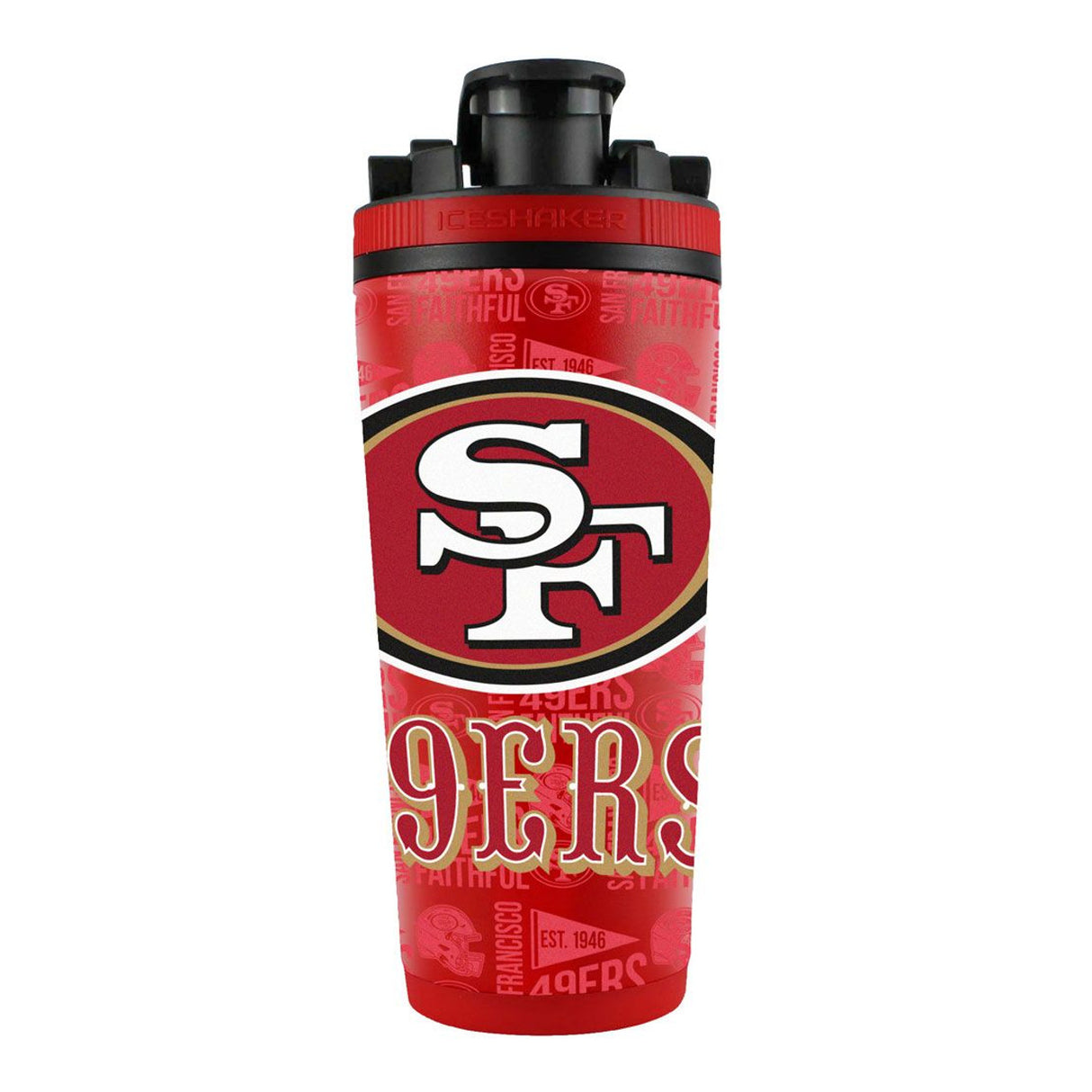 San Francisco 49ers Ice Shaker 26oz Stainless Steel Fan Gear NFL San Francisco 49ers