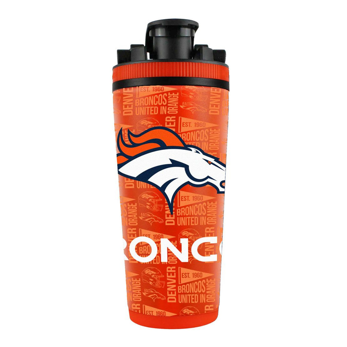 Denver Broncos 26oz Stainless Steel Ice Shaker Fan Gear NFL Denver Broncos