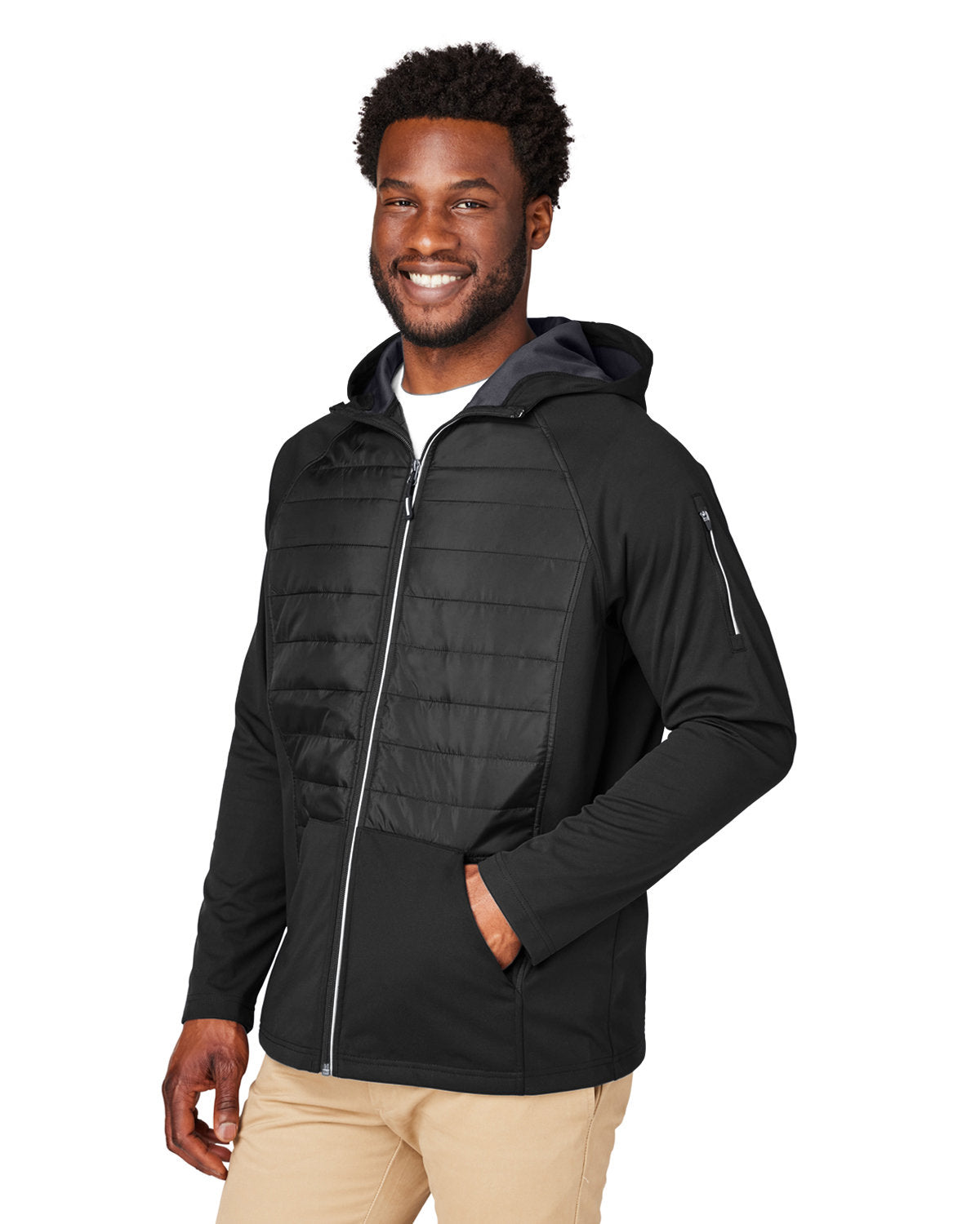 CORE365 Unisex Techno Lite Hybrid Hooded Jacket Mens Apparel Jackets & Vests