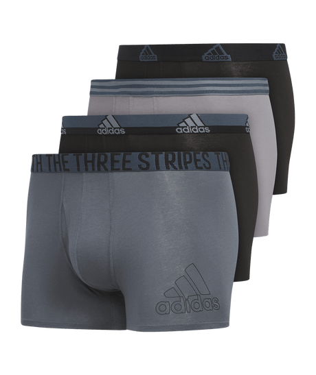 adidas Men's Stretch Cotton 4-Pack Trunk Mens Apparel Underwear
