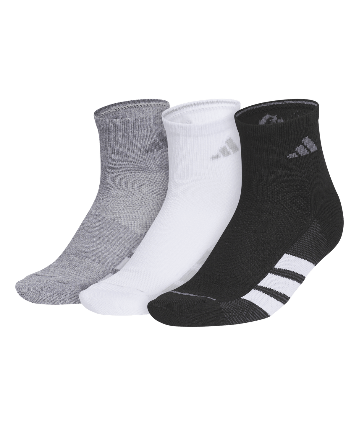 adidas Women's All Day Training 3-Pack Quarter Socks Unisex Accessories Socks