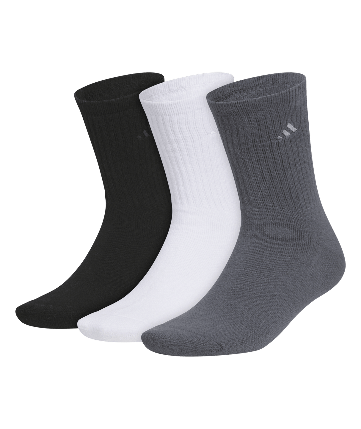 adidas Men's Cushioned Comfort 3-Pack Crew Socks Unisex Accessories Socks