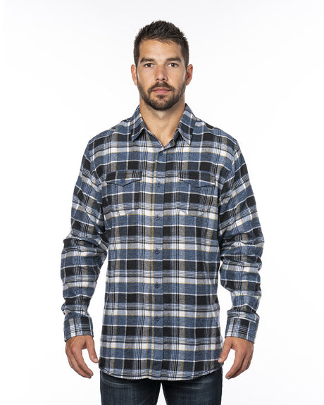 Burnside Men's Plaid Flannel Shirt Mens Apparel Shirts & Tops