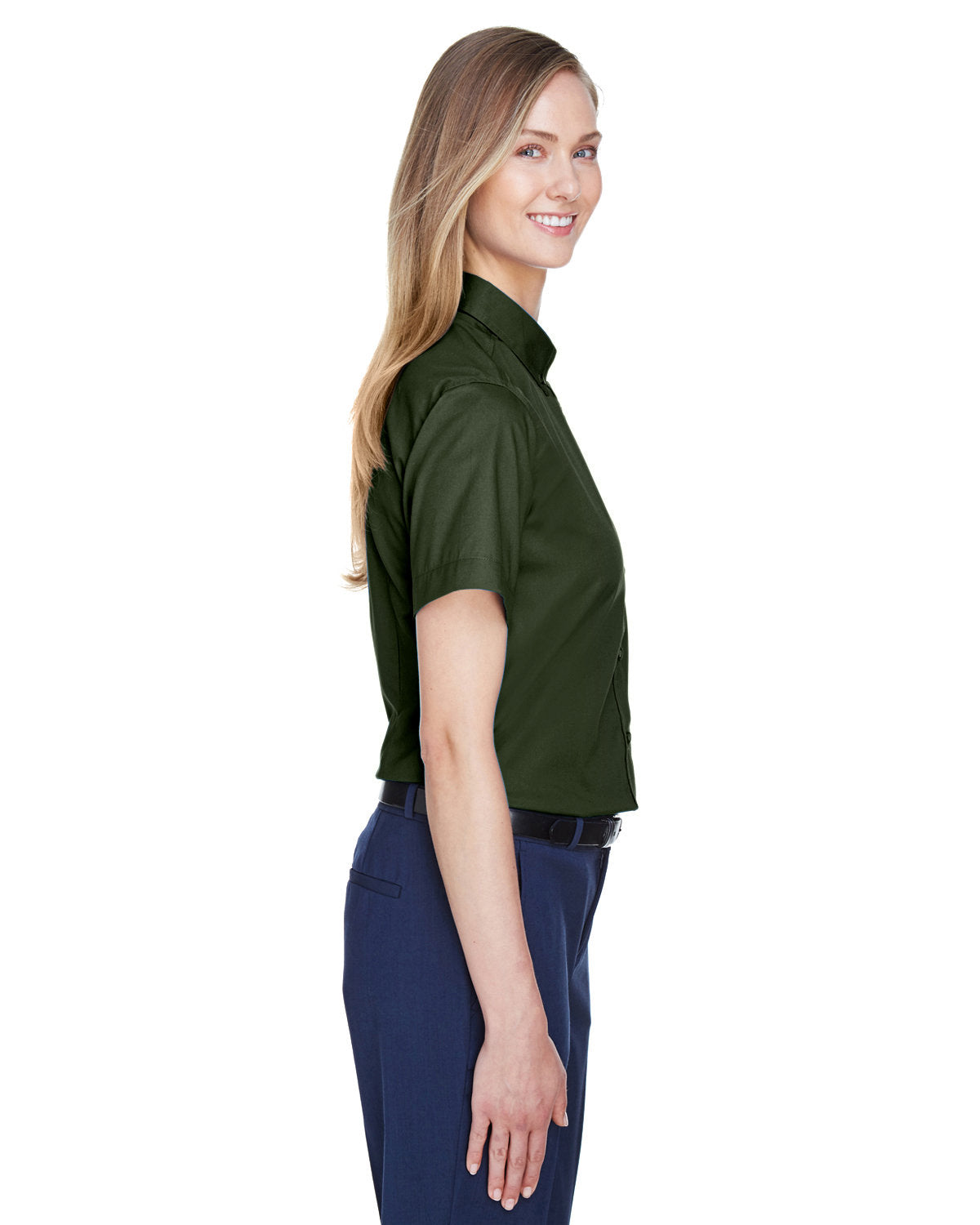 CORE365 Women's Optimum Short-Sleeve Twill Shirt-4