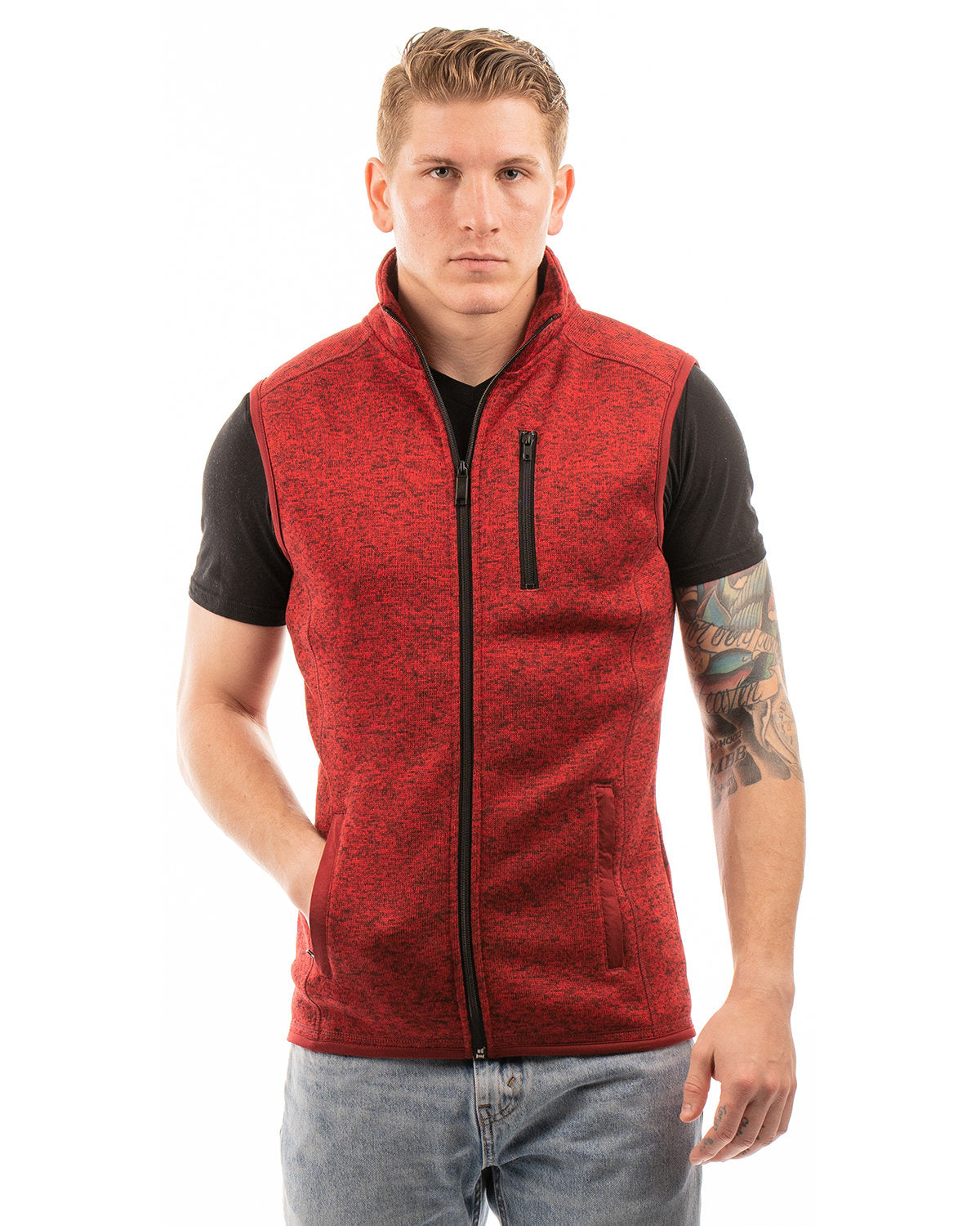Burnside Men's Sweater Knit Vest Mens Apparel Jackets & Vests