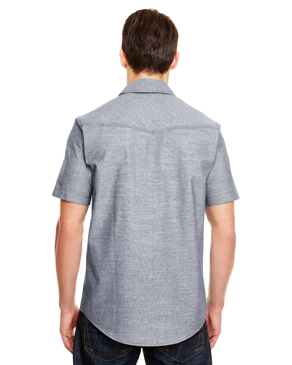 Burnside Men's Chambray Woven Shirt-2
