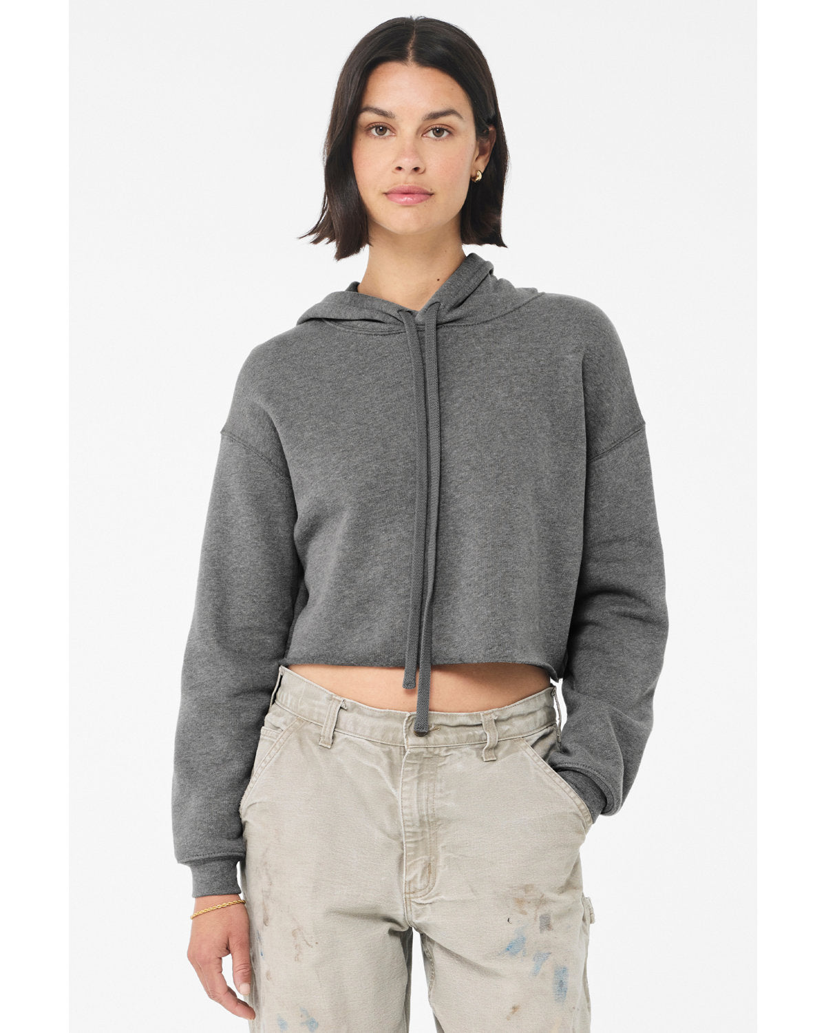 BELLA + CANVAS Women's Crop Fleece Hoodie Womens Apparel Sweatshirts & Fleece