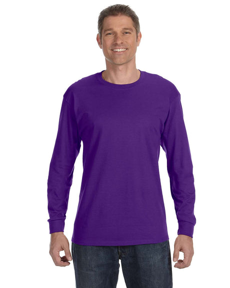 Hanes Men's Authentic 100% Cotton Long Sleeve T-Shirt 5586 Mens Apparel Shirts & Tops