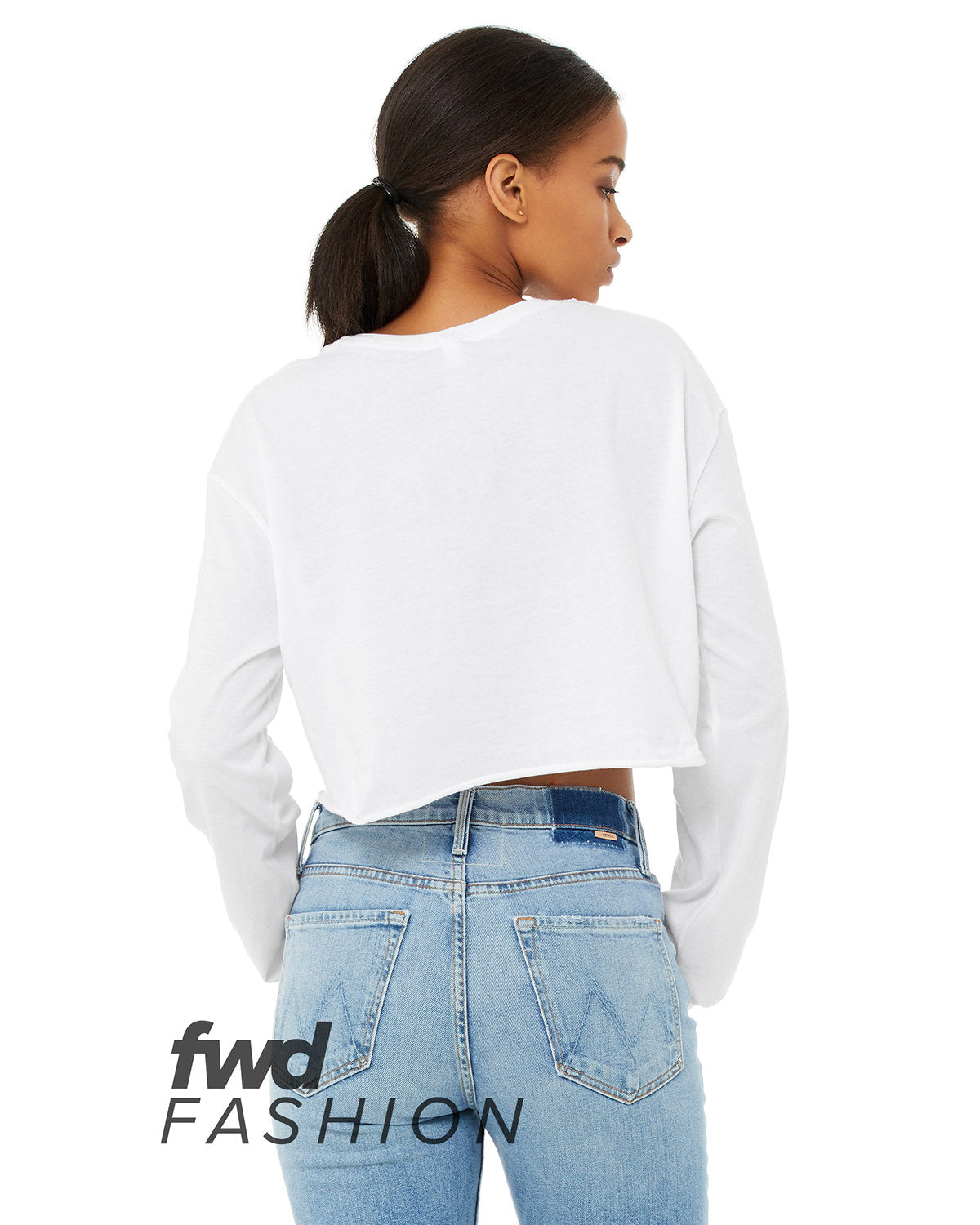 BELLA + CANVAS FWD Fashion Ladies' Cropped Long-Sleeve T-Shirt Womens Apparel Shirts & Tops
