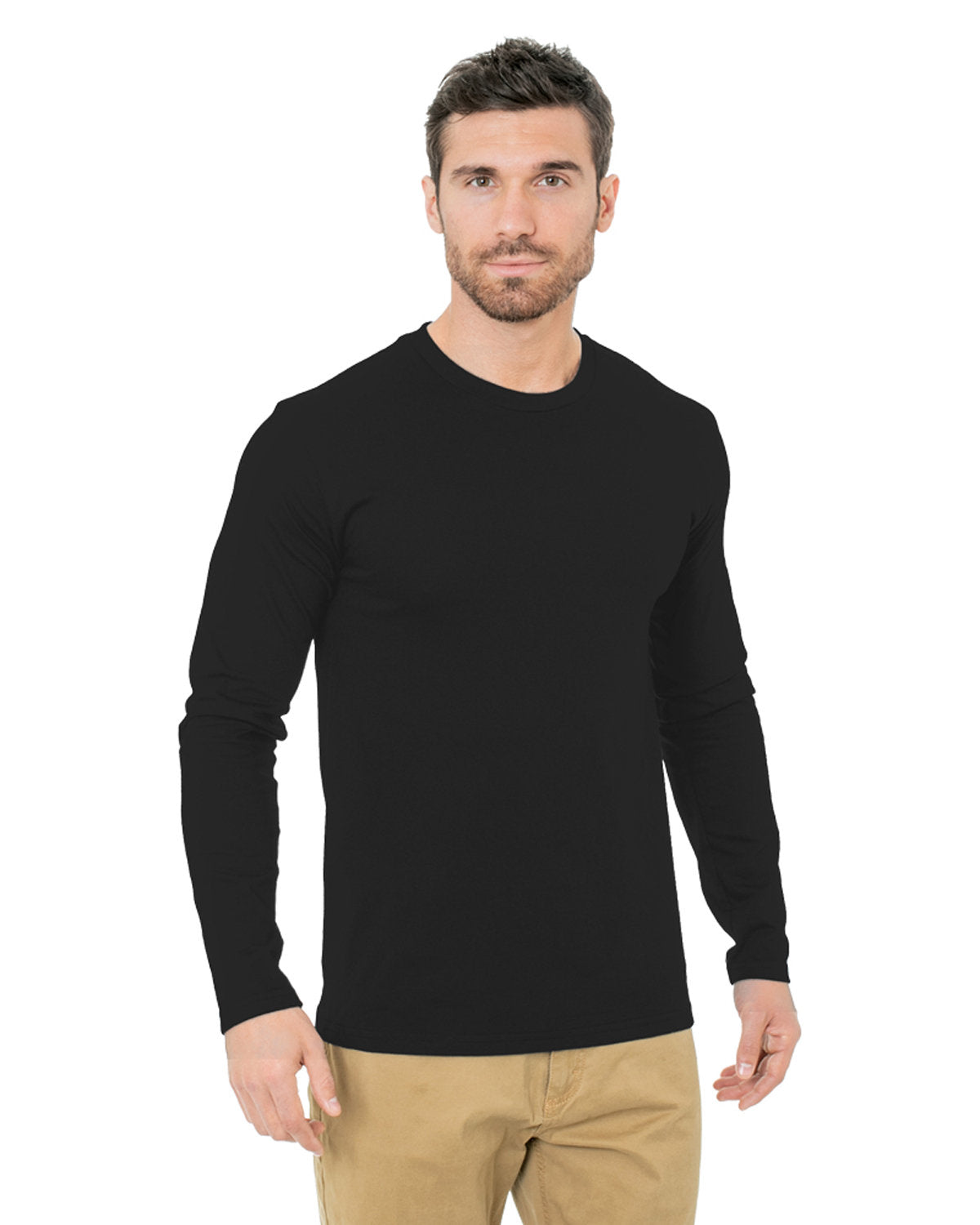 Bayside Unisex Fine Jersey Long-Sleeve Crew T-Shirt Mens Apparel Shirts & Tops