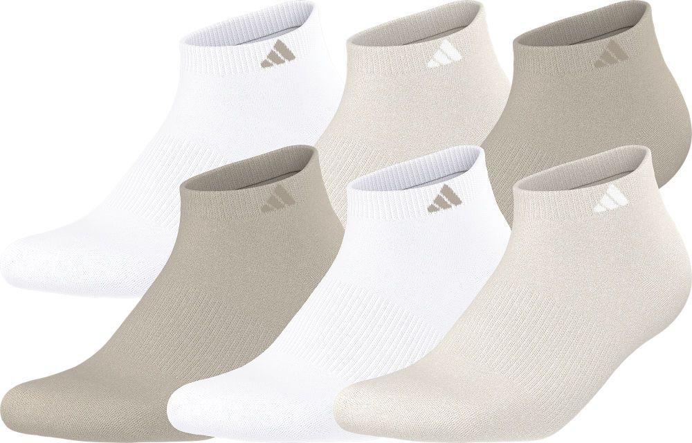 adidas Men's Athletic Cushioned Low Cut Socks 6-Pack Unisex Accessories Socks
