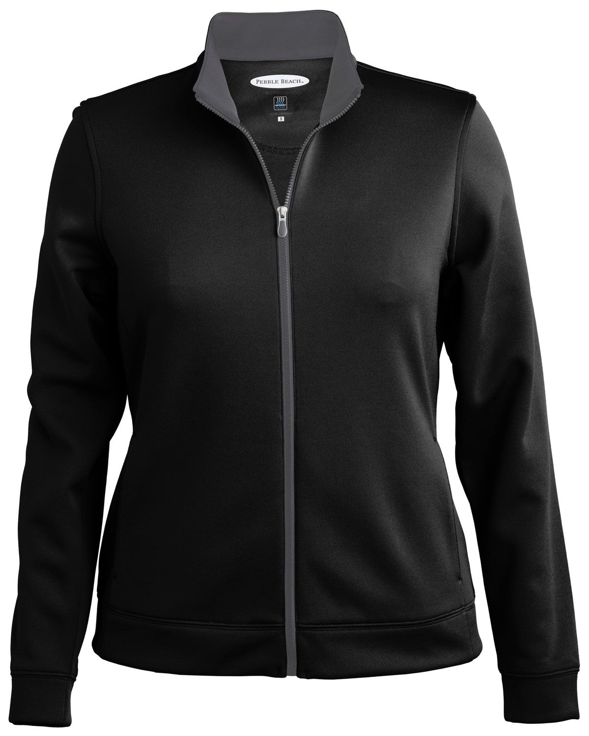 Pebble Beach Women's Full Zip Contrast Zipper Jacket Womens Apparel Jackets & Vests