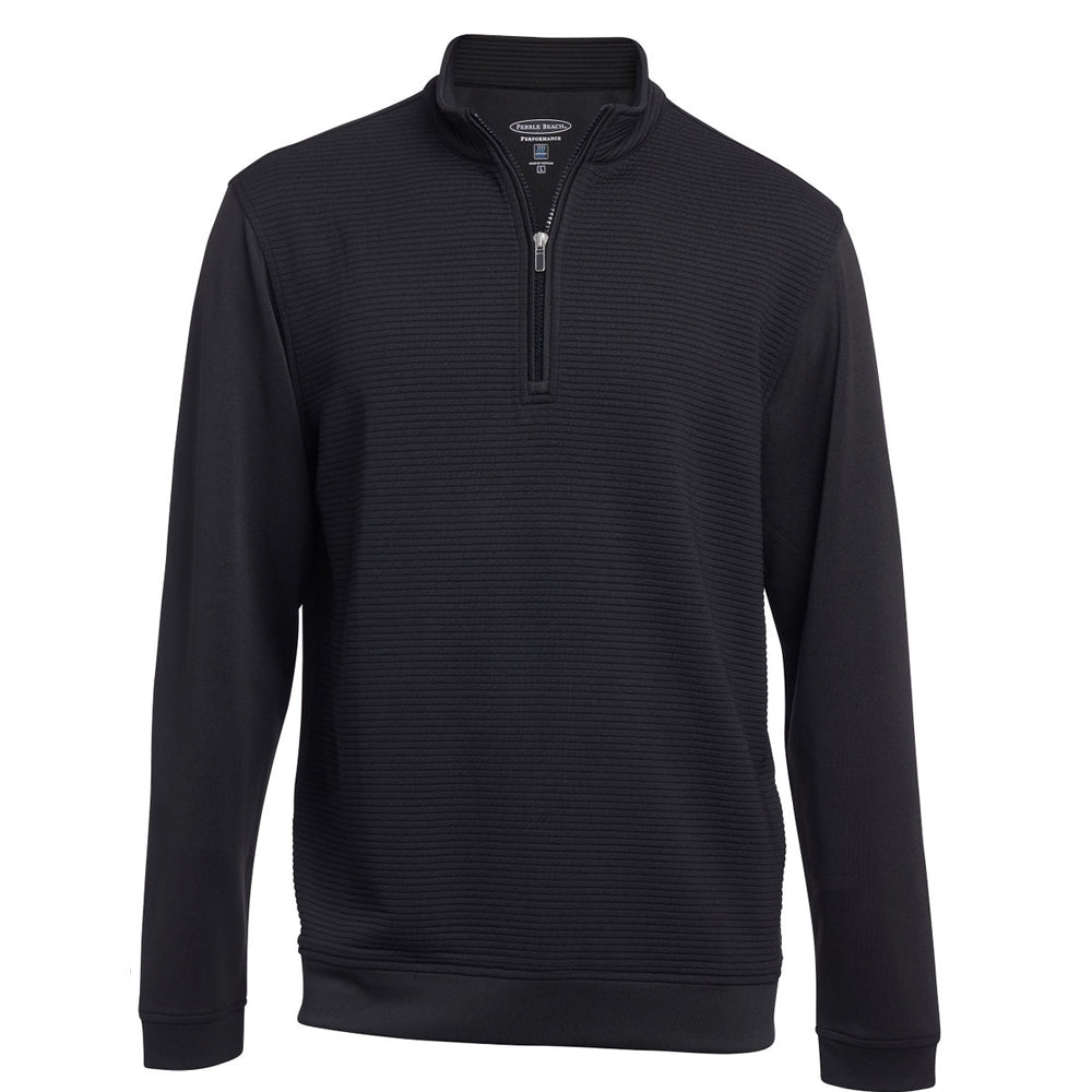Pebble Beach Men’s Ottoman Texture 1/4 Zip Pullover Mens Apparel Sweatshirts & Fleece