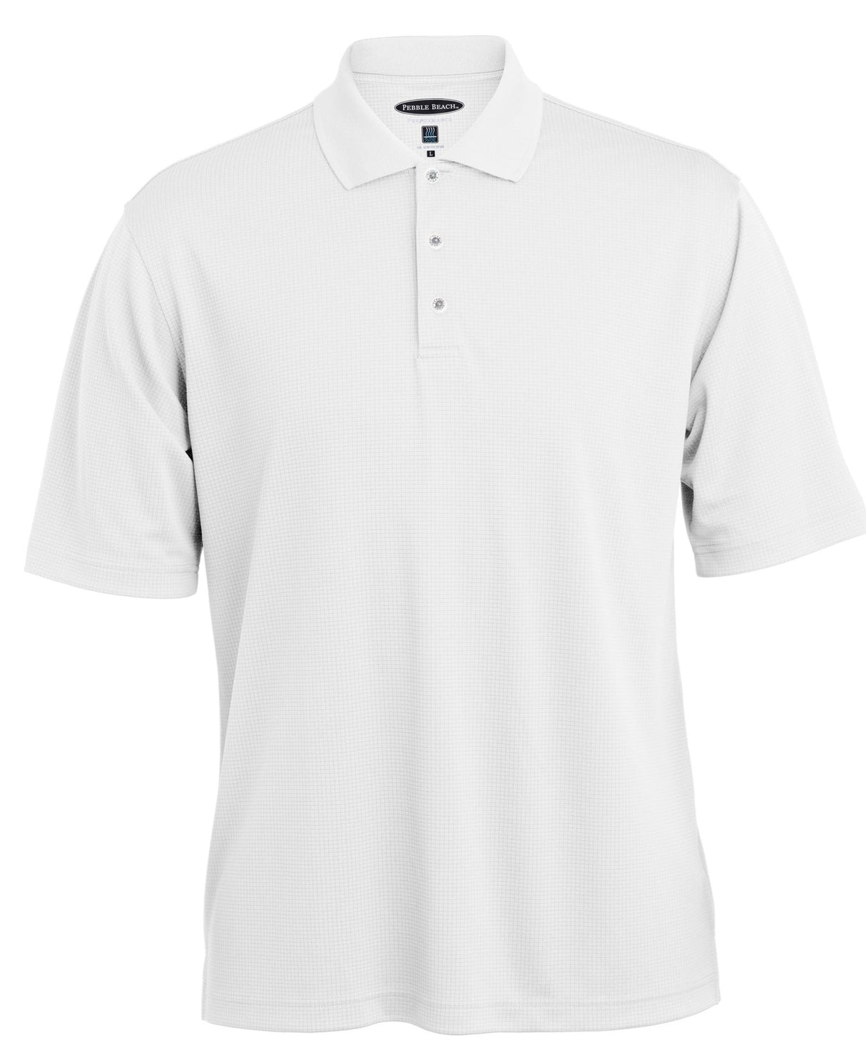 Pebble Beach Men's Grid Texture Polo Mens Apparel Shirts & Tops