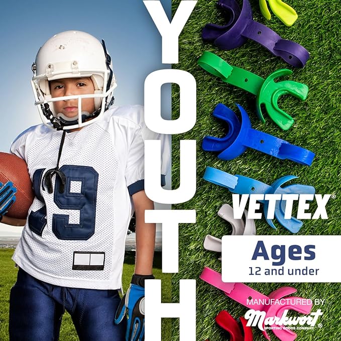 Vettex Youth Double Guard Mouth Guard with Lip Protection Football Mouthguards Youth