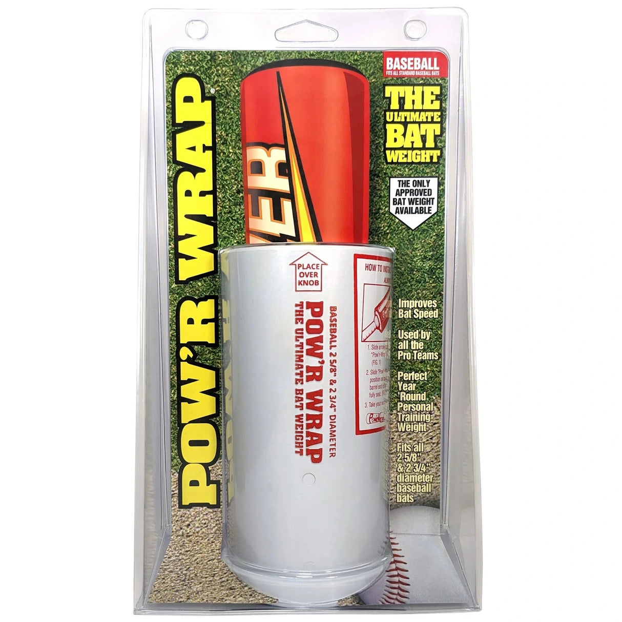 Pow'r Wrap Baseball 24 Oz Bat Weight Baseball Batter Accessories All