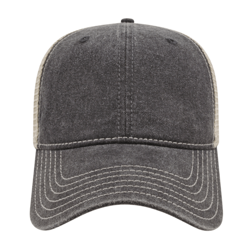 Cap America i3027 Washed Pigment Dyed with Washed Trucker Mesh Cap Unisex Accessories Hats & Caps