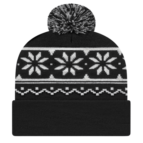 Cap America RKF12 Snowflake Knit Cap with Cuff Unisex Accessories Hats & Caps