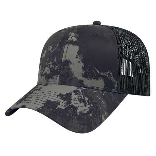 Cap America i6606VC YP Classics® Veil Camo™ Retro Trucker Cap Unisex Accessories Hats & Caps
