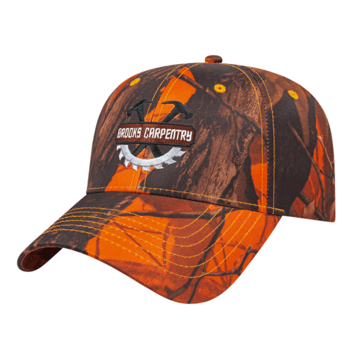 Cap America i2032 Orange Ridge Camo Cap Unisex Accessories Hats & Caps