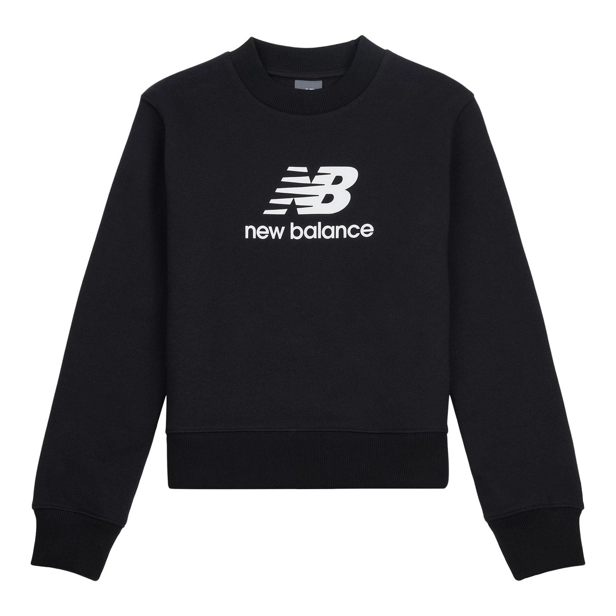 New Balance Youth Brush Back Stacked Logo Crew Youth Apparel Hoodies & Sweatshirts