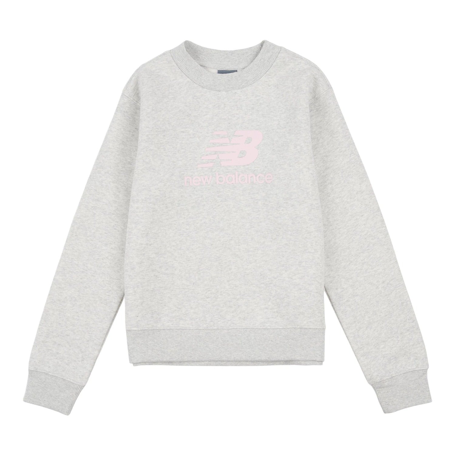 New Balance Youth Brush Back Stacked Logo Crew Youth Apparel Hoodies & Sweatshirts