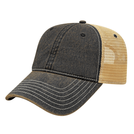 Cap America i8527 Premium Vintage Washed Mesh Back Cap Unisex Accessories Hats & Caps