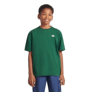New Balance Youth Jersey Small Logo Tee Youth Apparel Shirts & Tops