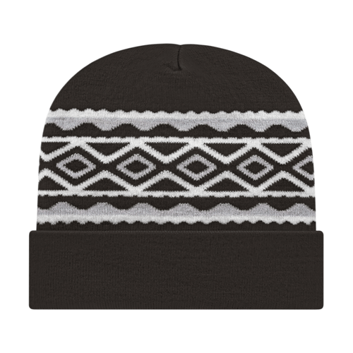 Cap America Diamond Pattern Knit Cap with Cuff Unisex Accessories Hats & Caps