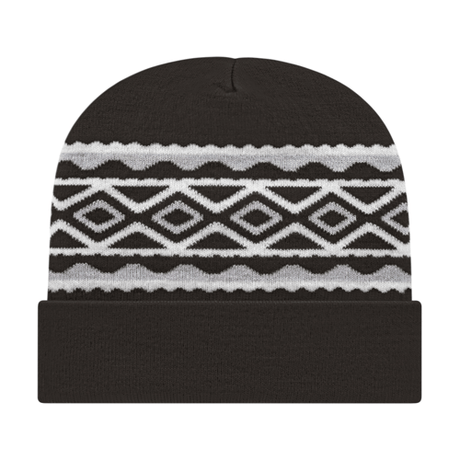 Cap America Diamond Pattern Knit Cap with Cuff Unisex Accessories Hats & Caps