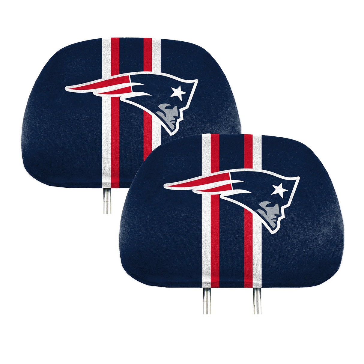 Fanmats New England Patriots Printed Head Rest Cover Set - 2 Pieces Fan Gear NFL New England Patriots