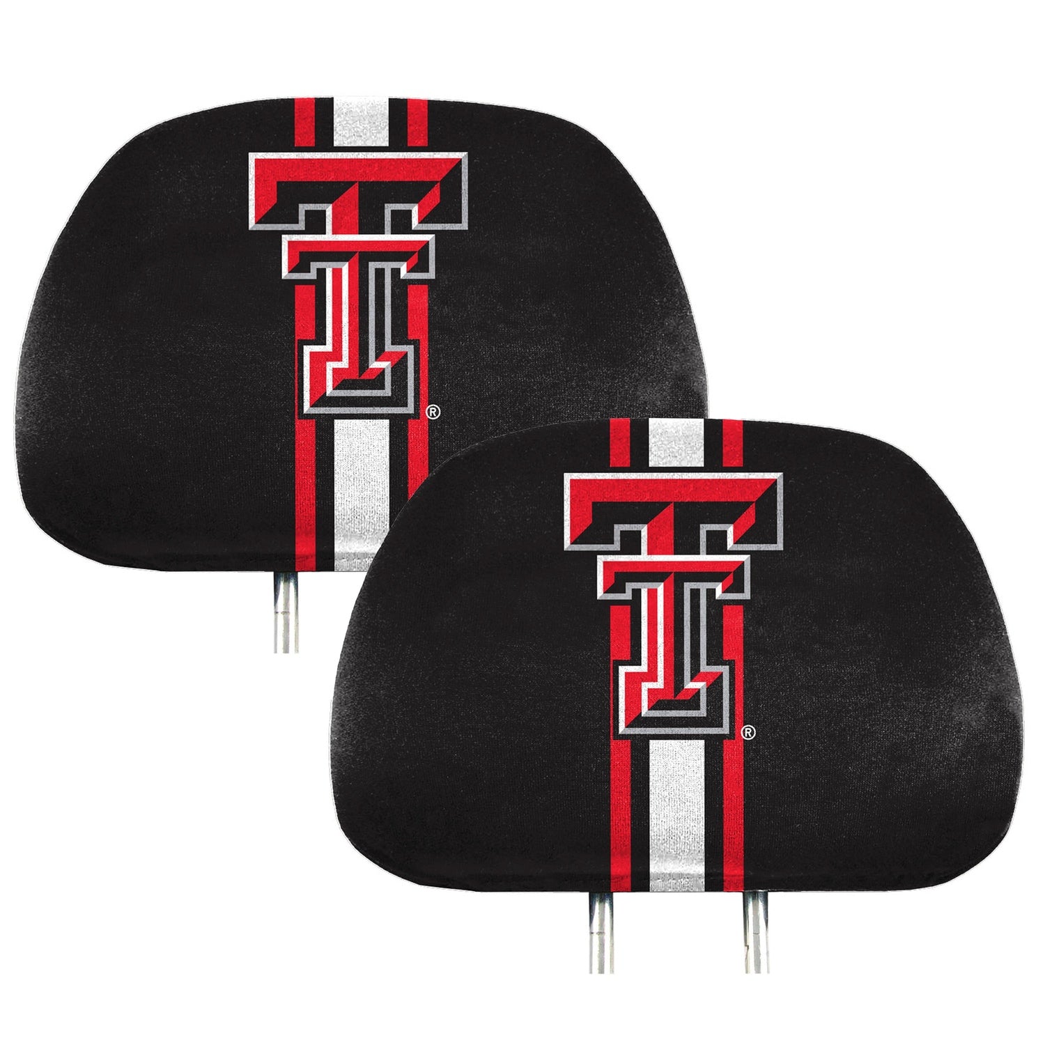 Fanmats Texas Tech Red Raiders Printed Head Rest Cover Set - 2 Pieces Fan Gear NCAA Texas Tech Red Raiders