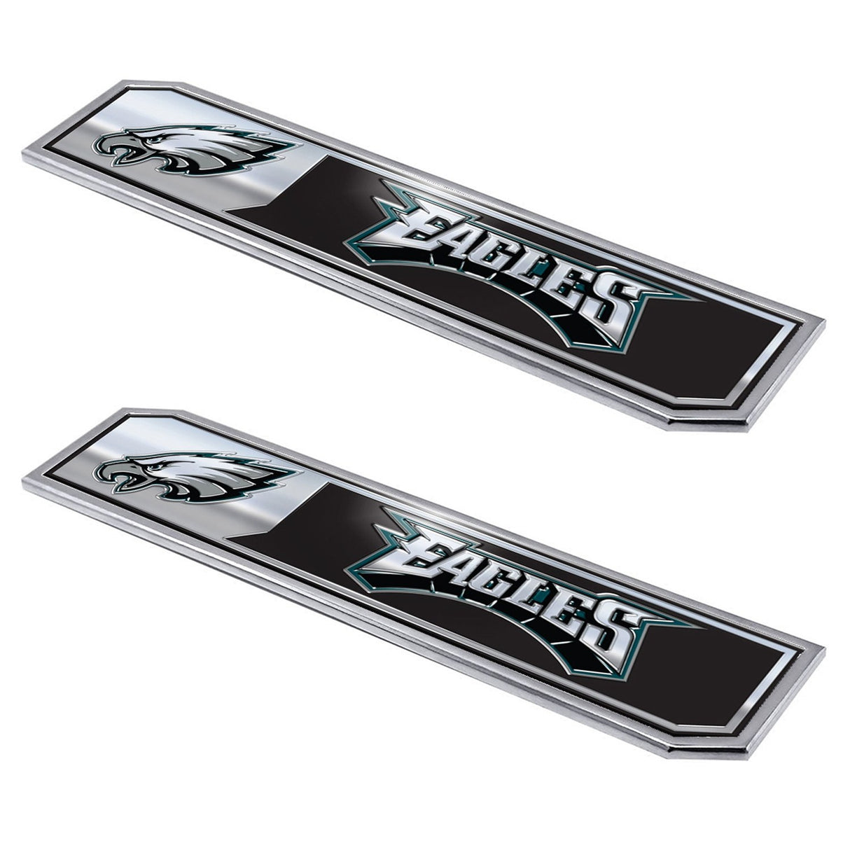 Fanmats Philadelphia Eagles 2 Piece Heavy Duty Aluminum Embossed Truck Emblem Set Fan Gear NFL Philadelphia Eagles