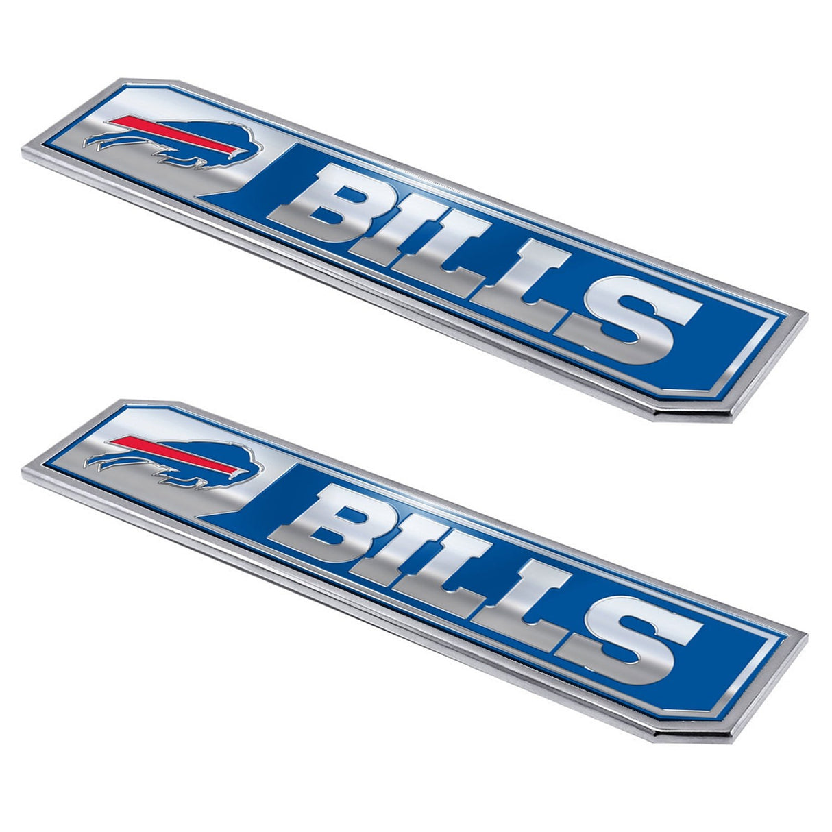Fanmats Buffalo Bills 2 Piece Heavy Duty Aluminum Embossed Truck Emblem Set Fan Gear NFL Buffalo Bills